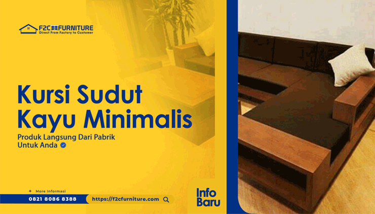 Gambar Kursi Sudut Kayu Minimalis