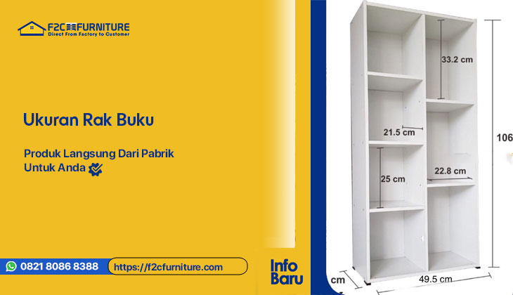 Gambar Ukuran Rak Buku