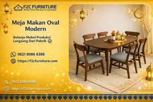 Gambar Meja Makan Oval Modern