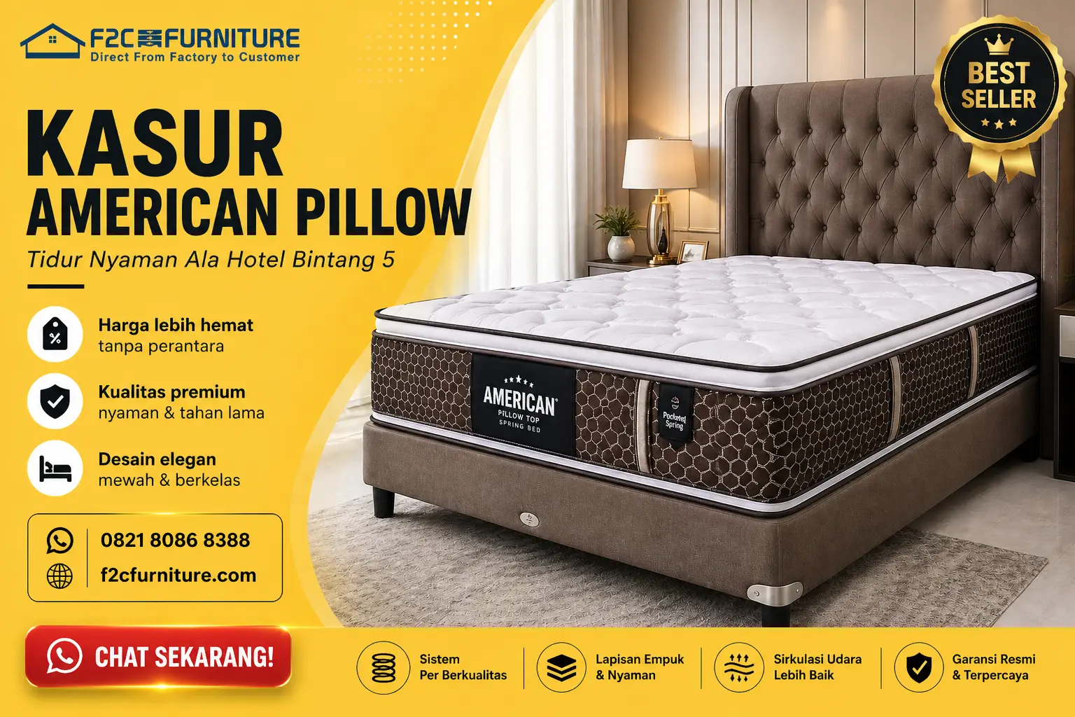 Gambar Kasur American Pillow
