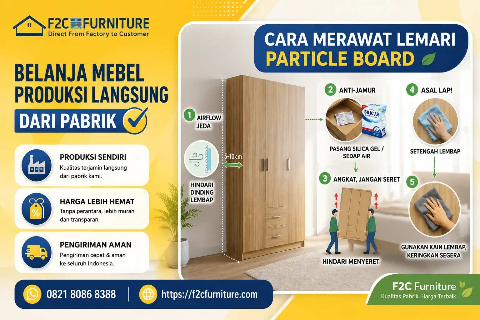 Gambar Cara Merawat Lemari Particle Board